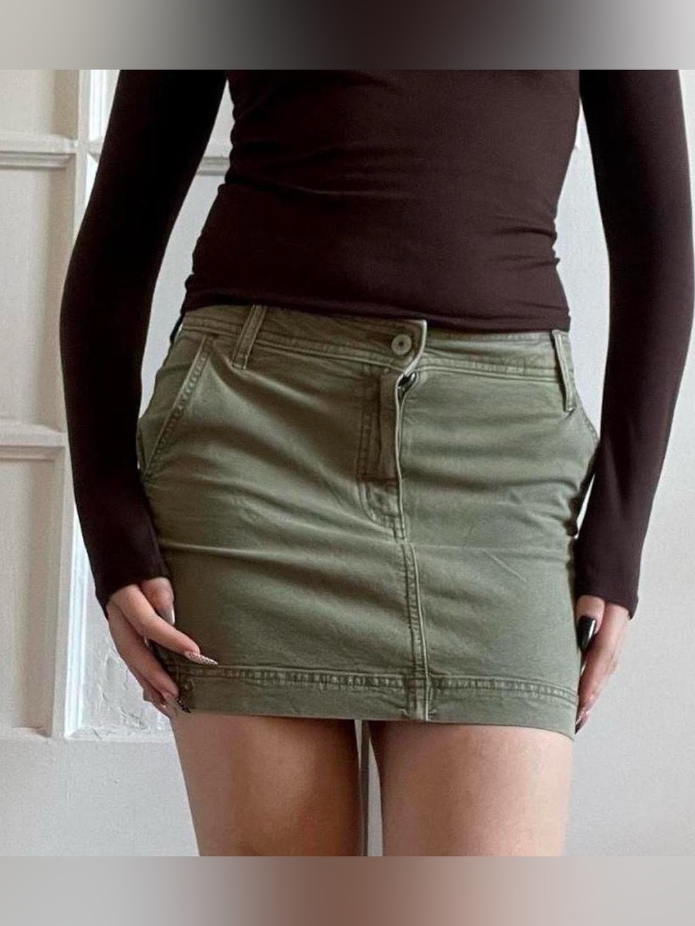 BNWT Size 2 American Eagle Mini Khaki Cargo Skirt